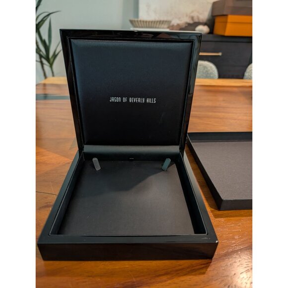 Jason Of Beverly Hills Black Luxury Jewelry Box w outer gift Box - Picture 3 of 8